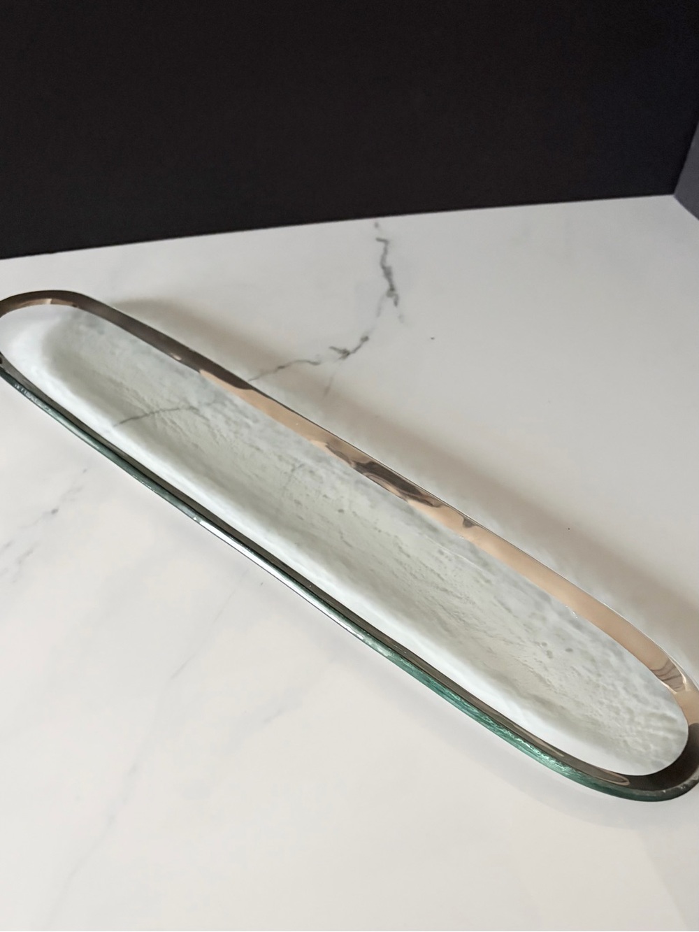 16.5" Cracker Server - Roman Platinum by Annieglass